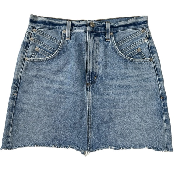 Agolde Dresses & Skirts - Agolde Palmer High Waisted Denim Mini Skirt Size 26 100% Cotton
